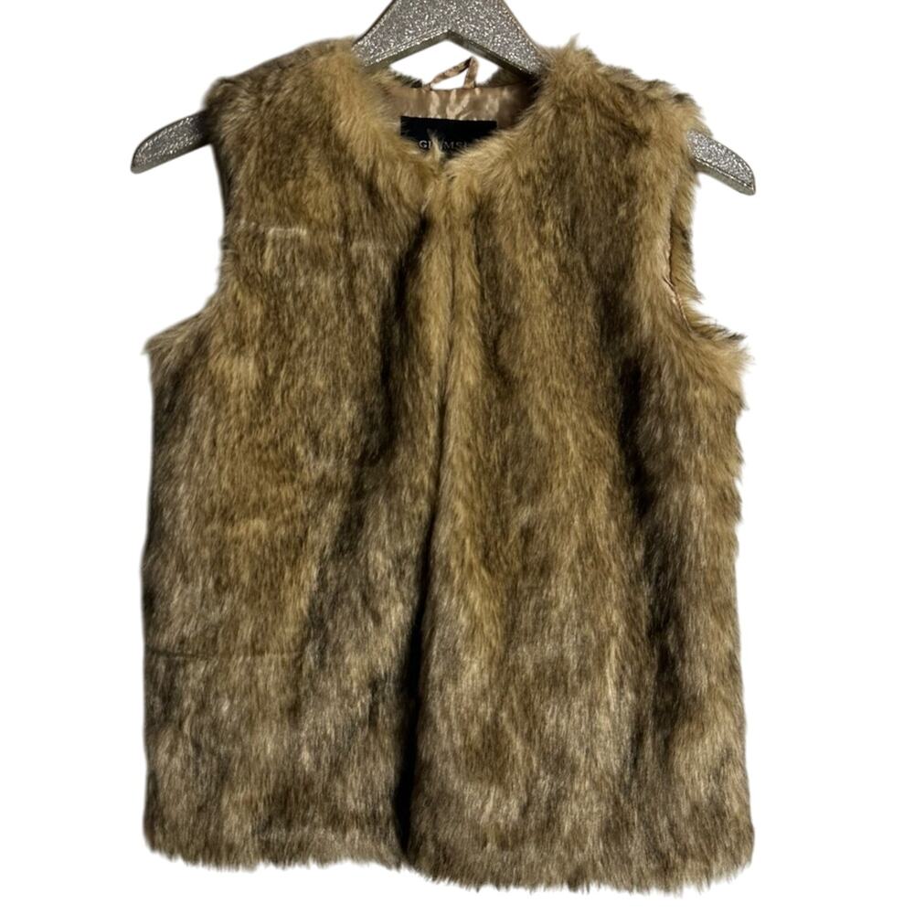 Glamsia Brown Faux Fur Vest